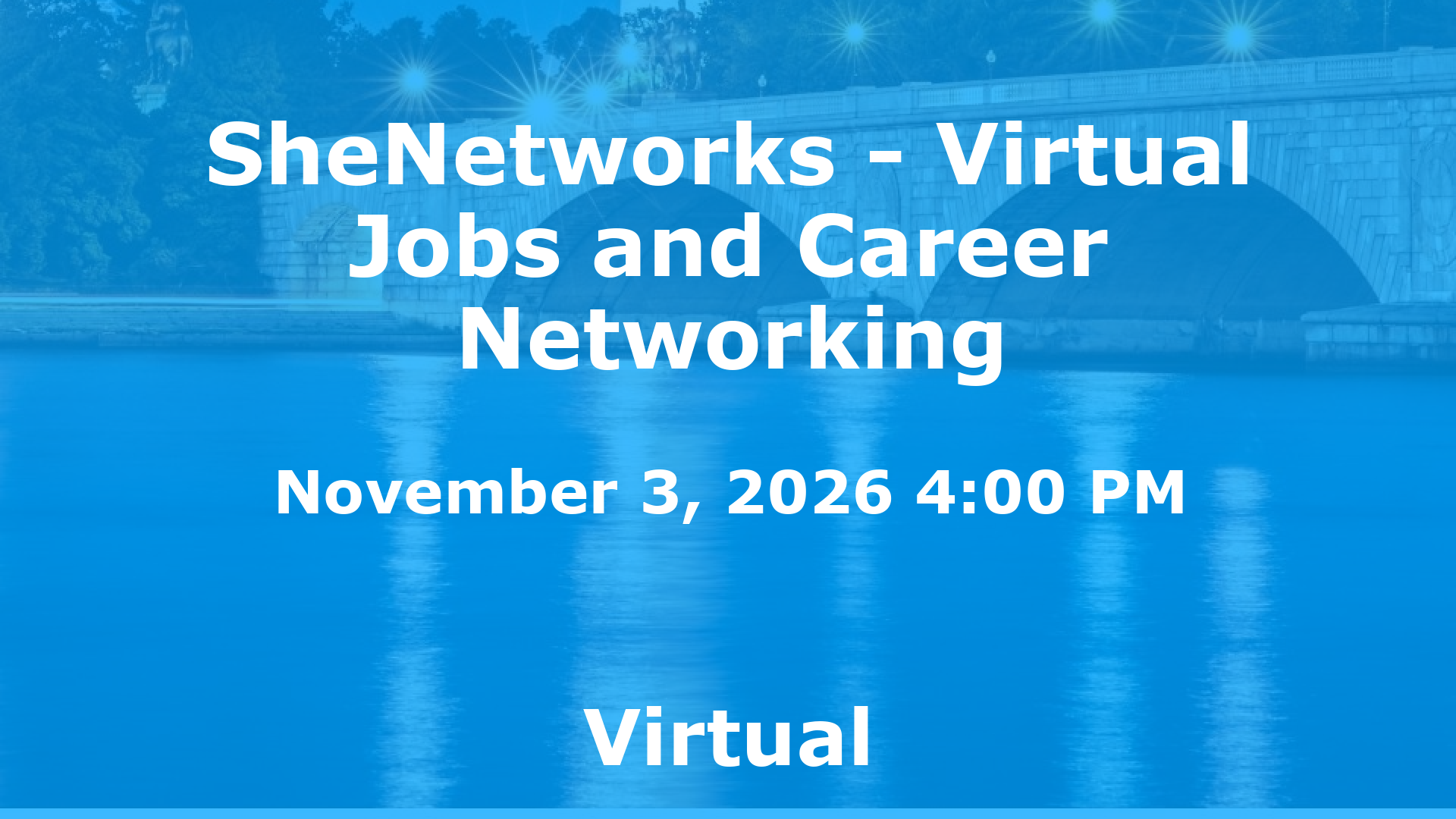 SheNetworks - Virtual Jobs and Career Networking event image